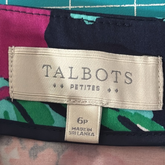 Talbots Bright Colorful Floral Pencil Skirt Classy Workwear Business Size 6p - Picture 5 of 6